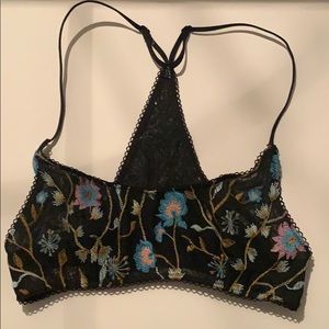 Free People embroidered bralette